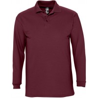 POLO PIQUÉ M/COMP 3 BOT WINTER BORDEAUX 